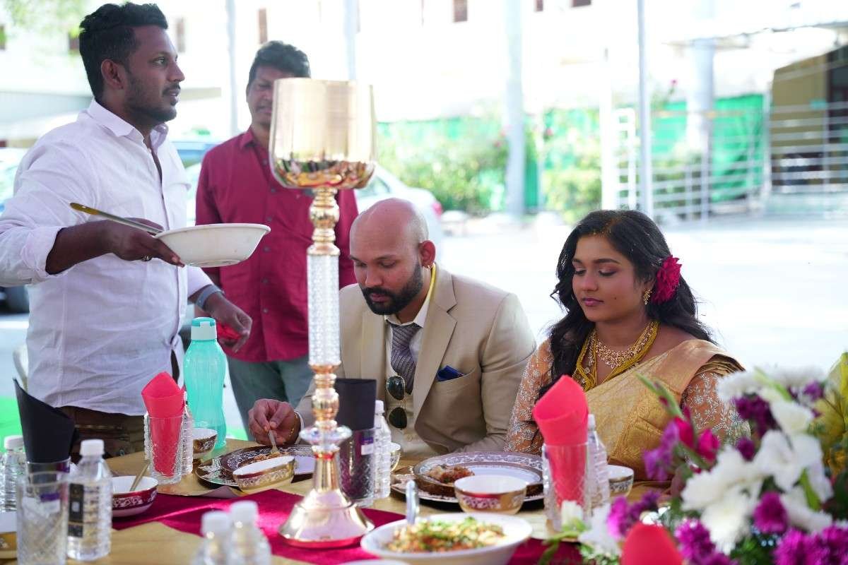 Bride and groom Wedding catering services in Hyderabad