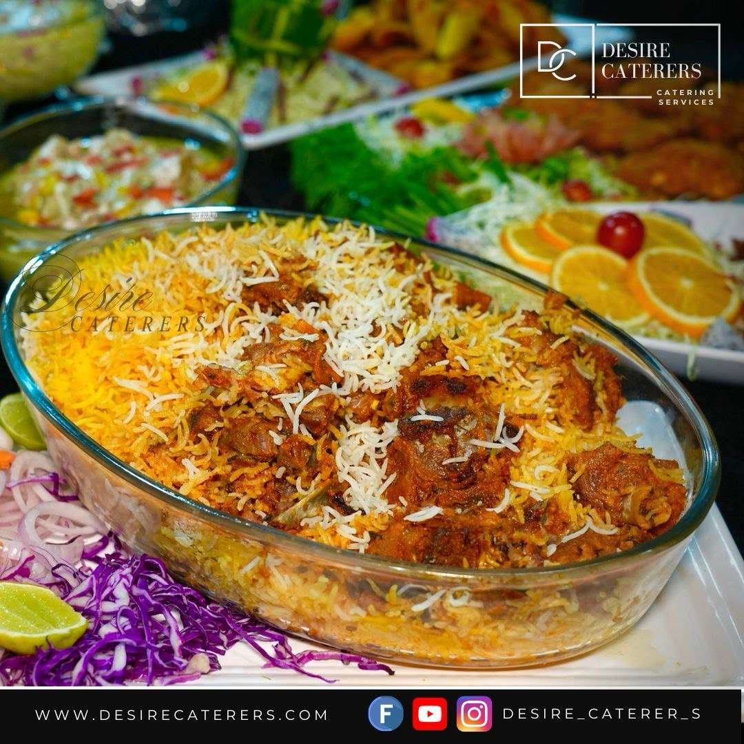 Authentic Hyderabadi dum biryani prepared by Desire Caterers – best catering services in Hyderabad