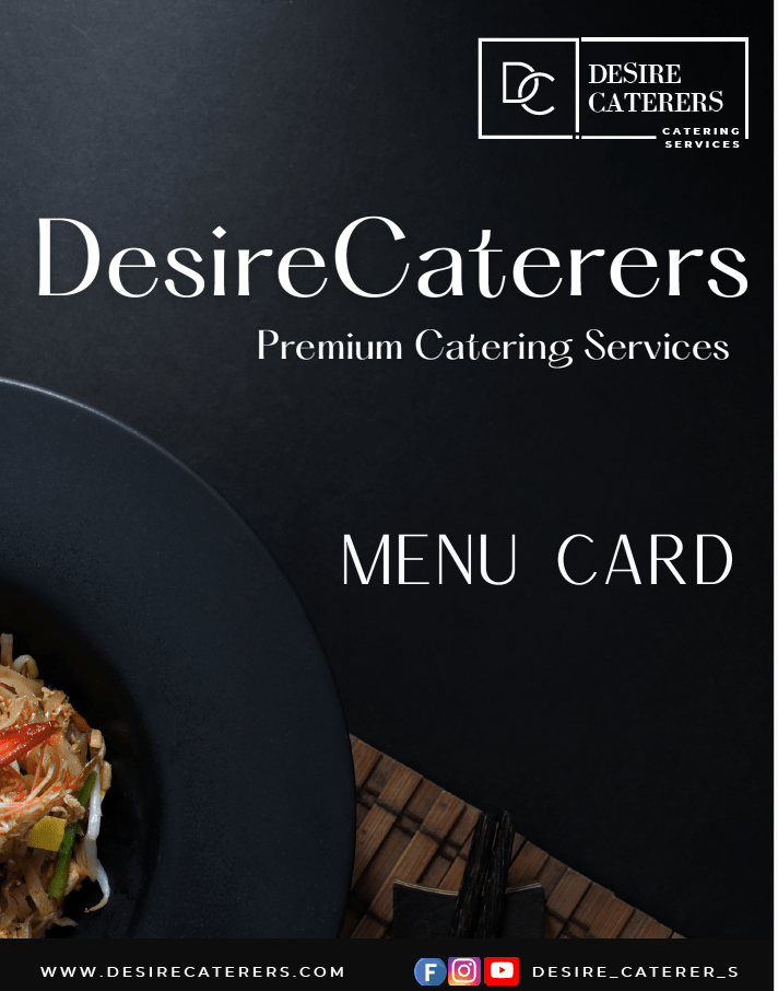 Desire Caterers premium catering services menu card Hyderabad